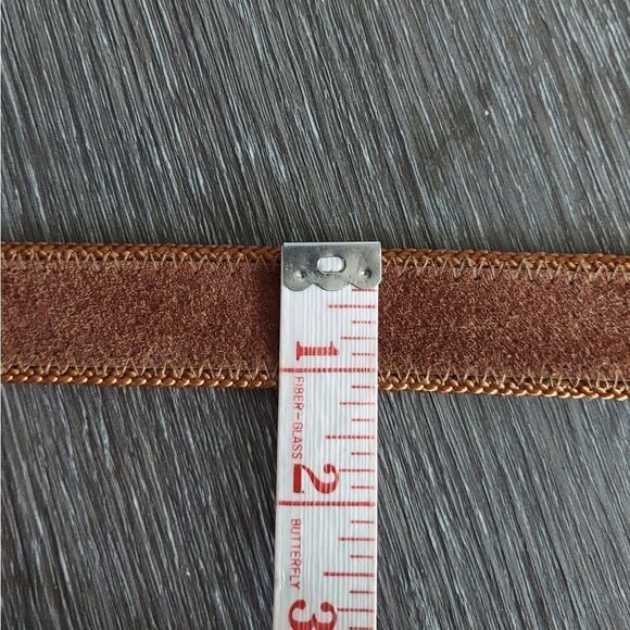 r. phillips Vintage Brown Suede Belt Medium/Large - Picture 6 of 6